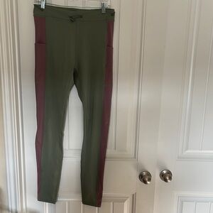 Fabletics Olive and Burgundy Leggings